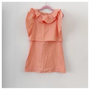 NWT Chloe Girls 109% cotton Ruffle Orange Dress size 8 years